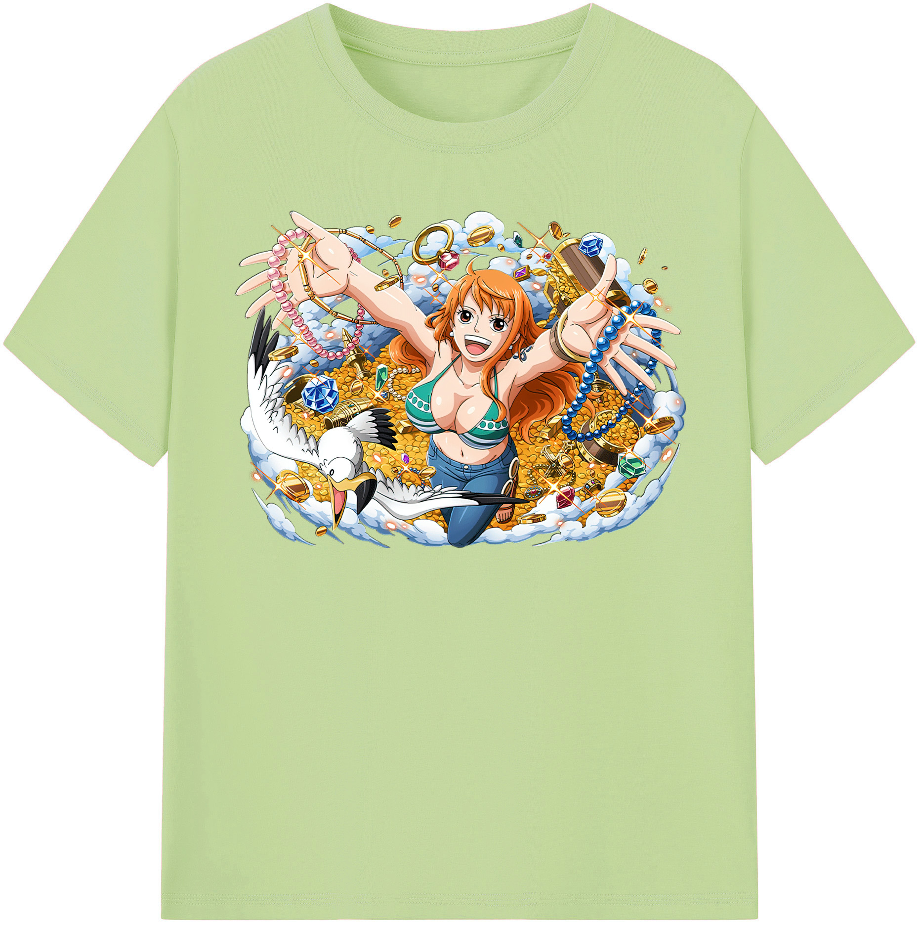 ワンピース ナミ ONE PIECE Nami 綿100％半袖Tシャツ（フロントプリント）